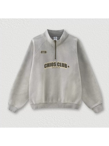 CHIOS CLUB - Upzipper Sweatshirt FW2413 Grey